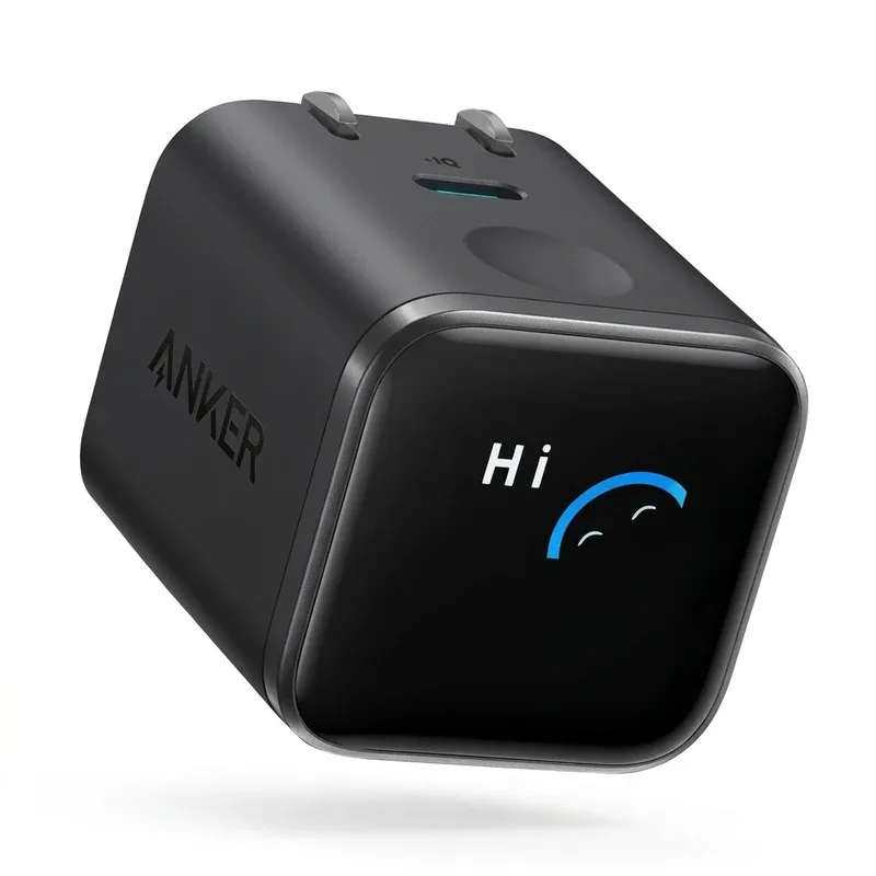 شارژر دیواری ۴۵ وات انکر مدل A۱۲۱D، اتصال دو پین اروپایی، درگاه خروجی USB-C، دارای قابلیت شارژ سریع و شارژ ایمن، تکنولوژی شارژ PD و PPS