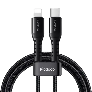 کابل مکدودو USB-C به Lightning شارژ سریع ۳۶ وات طول ۱٫۲ متر مشکی